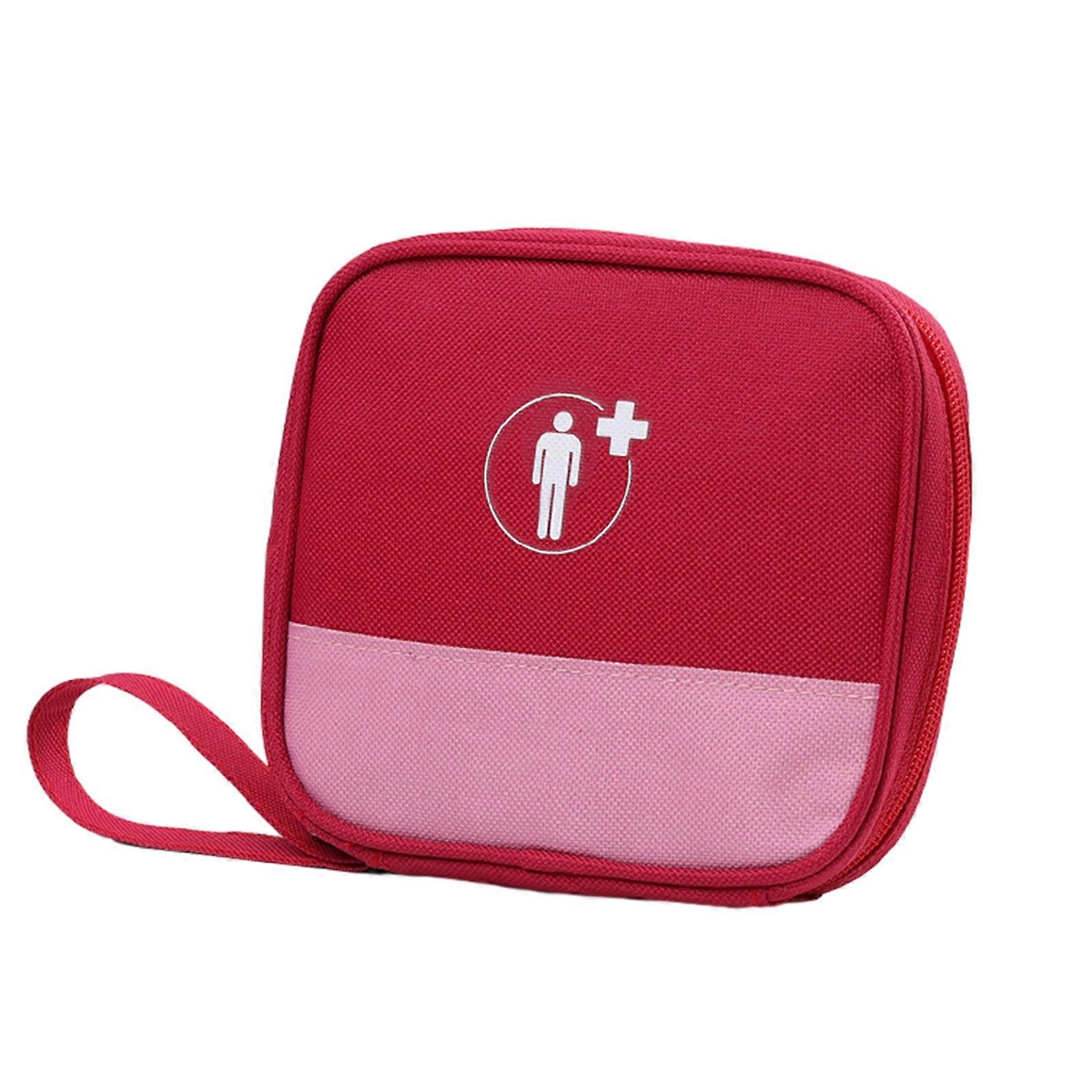 Practical Storage Pouch for Office and School Medicine Bag Suitable for Various Occasions red and pink