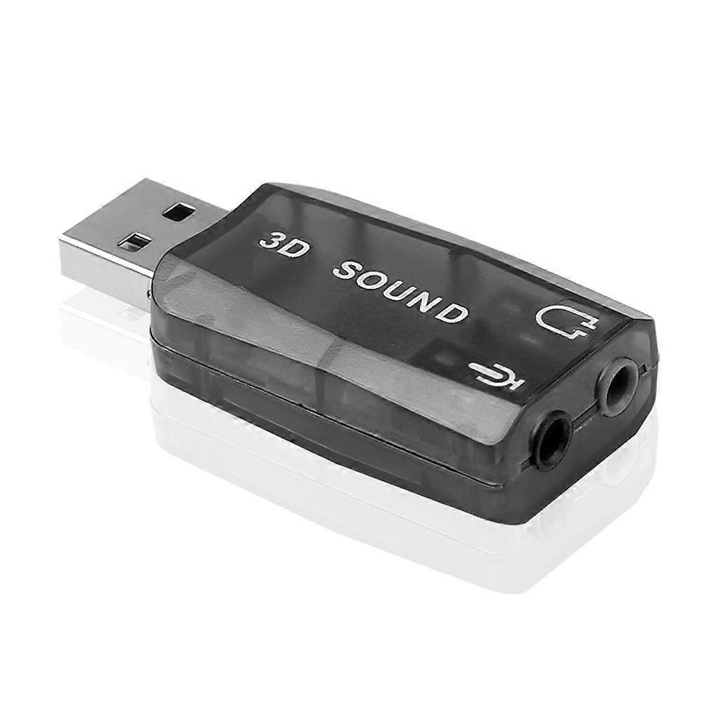 Mini External Usb to 3.5mm Mic Headphone Jack Stereo Headset 3D Sound Card Audio Adapter for Speaker Karaoke