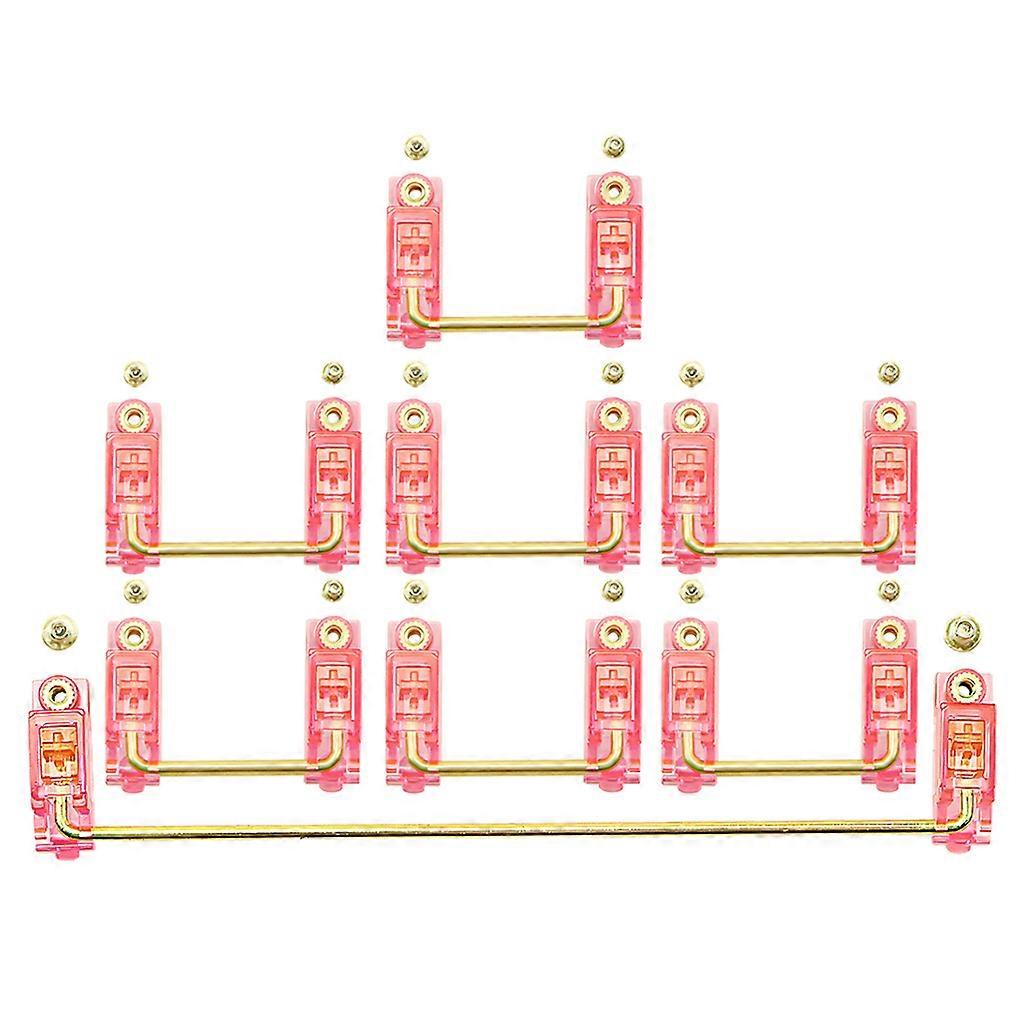 V2 Screw-in Keyboard Smokey Stabilizers Transparent Yellow Gold Plated with Special Design No Dropping Wire Multicolor