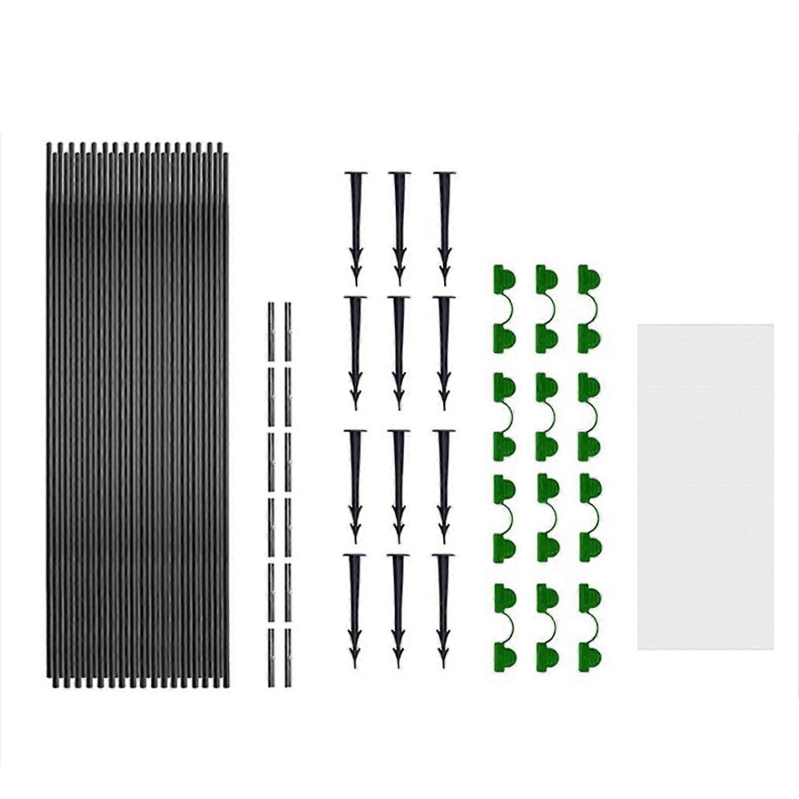 Greenhouse tires Grow Tunnel Stainless Garden Tires Frame Row for Garden Net Raised Bed Plant Shade Set 1