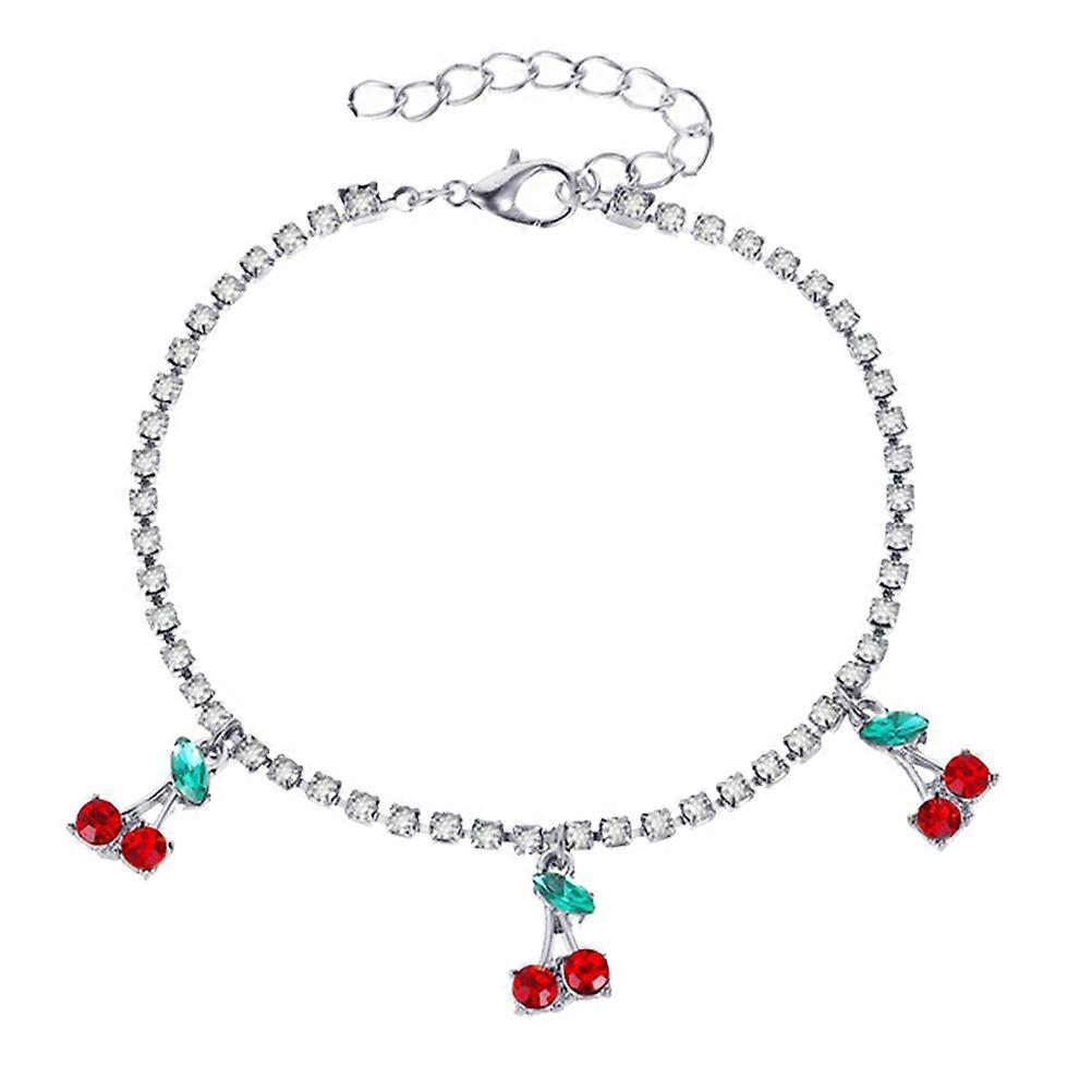 Cherry Fruit Anklet Chain for Women – Stylish Foot Jewelry Accessory for Beach, Party, Wedding & Daily Wear – Delicate Design
