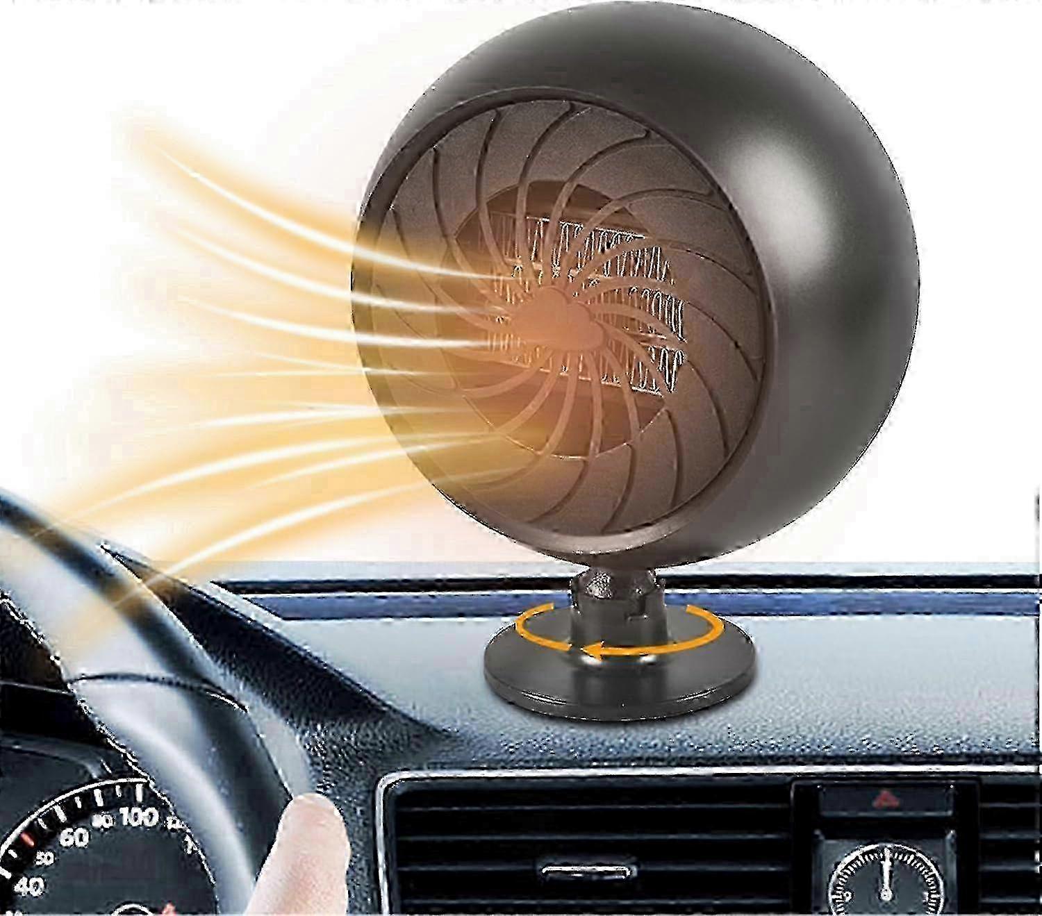 Portable Car Heater & Defroster, 2-in-1 Fast Windshield Defogger