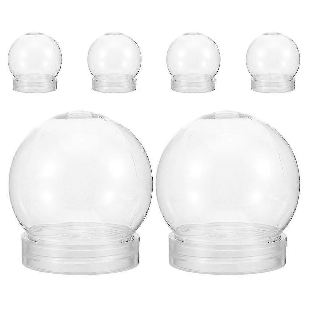 6pcs DIY Clear Water Globe Snow Globe Making Kit 150ml
