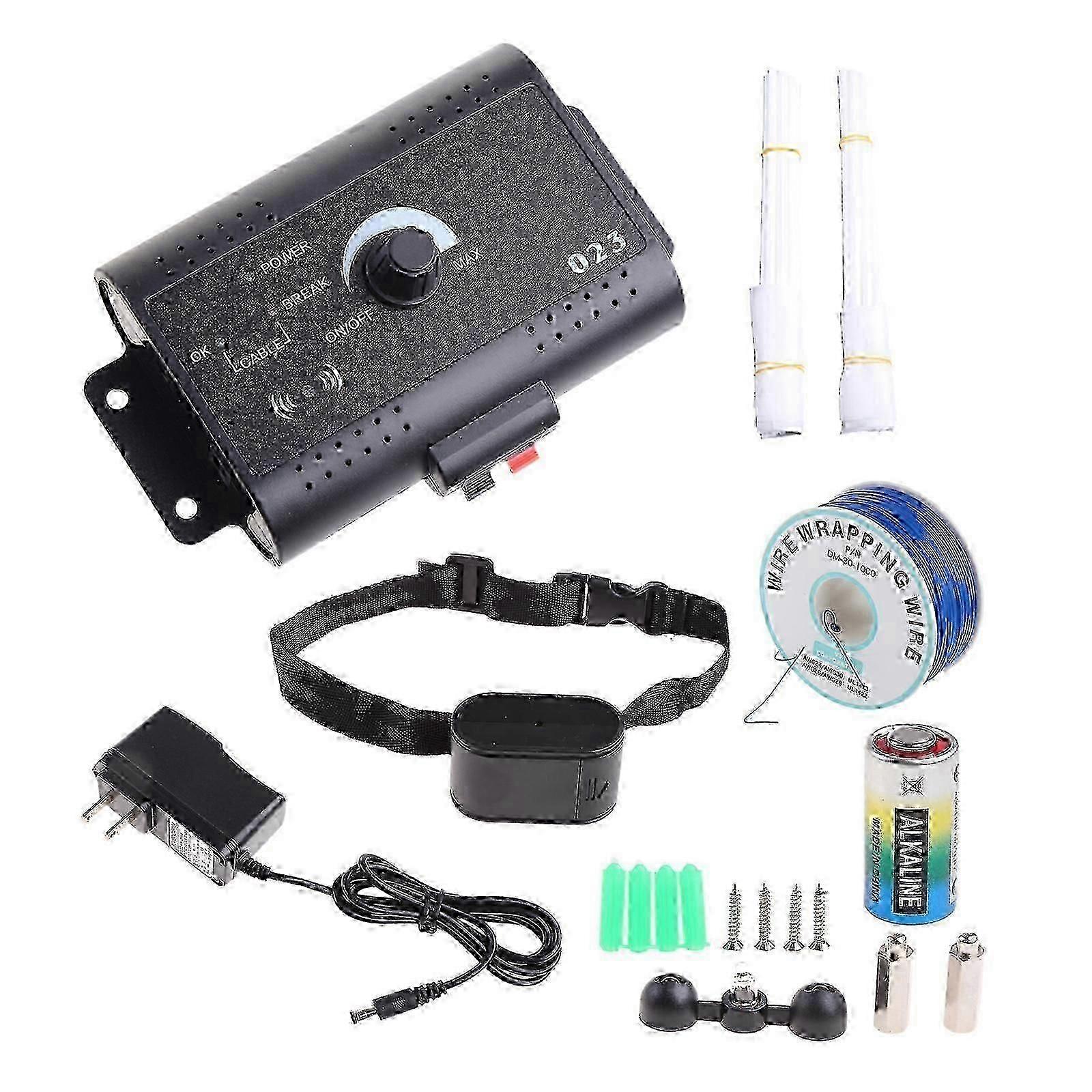 Dog Electric Fence & Training Collar System Harmless Adjustable Control Range