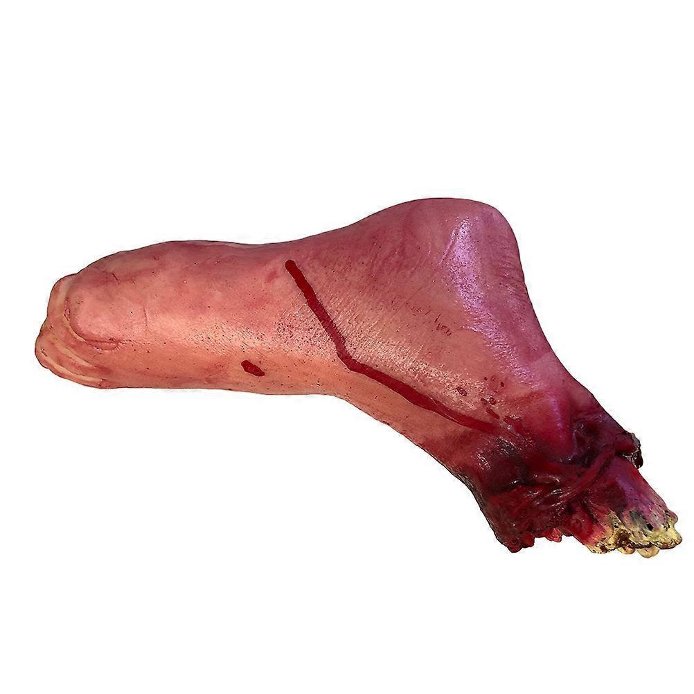 Halloween Decorations Severed Foot Realistic Broken Foot Gadget Scaring Novelty Item Red 30x20cm 2Set