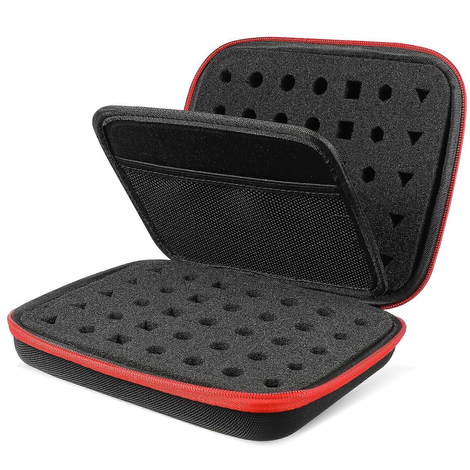 Dice Organizer Bag Portable Zipper Dice Holder Dual Compartment Dice Case Board Game Dice Storage Pouch Table Game Accessory