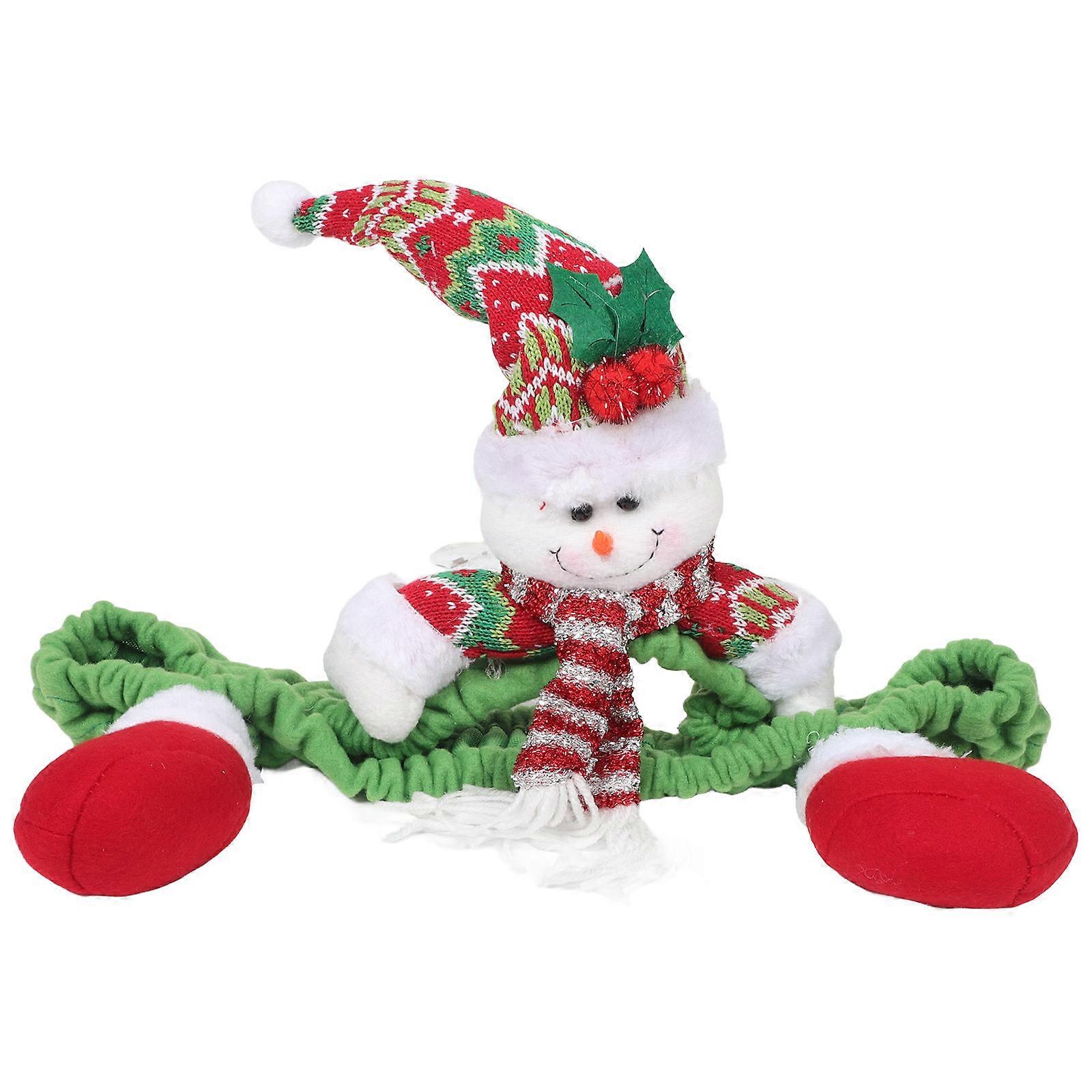 Festive Snowman Elastic Monitor Cover for Home Office Computers, Lightweight Holiday Decoration with Christmas Design