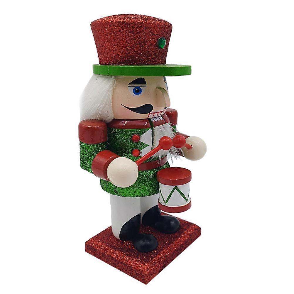 Wooden Nutcracker Ornament for Christmas Tabletop and Cabinet Display, Break Resistant Design, Festive Holiday Decoration for Home and Office