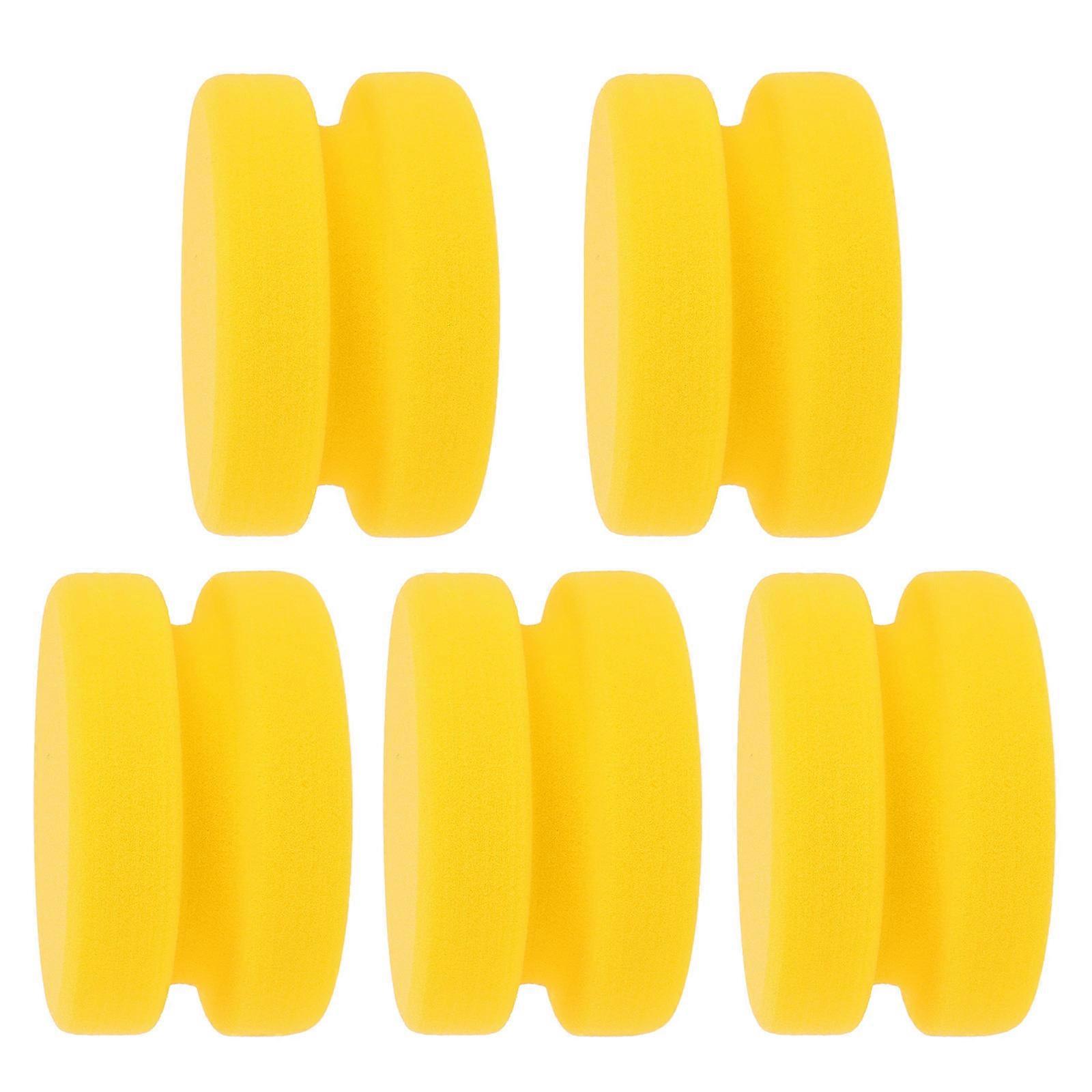 5pcs Soft Car Polishing Sponges Wax Applicators Durable Buffing Pads for Detailing and Surface Cleaning