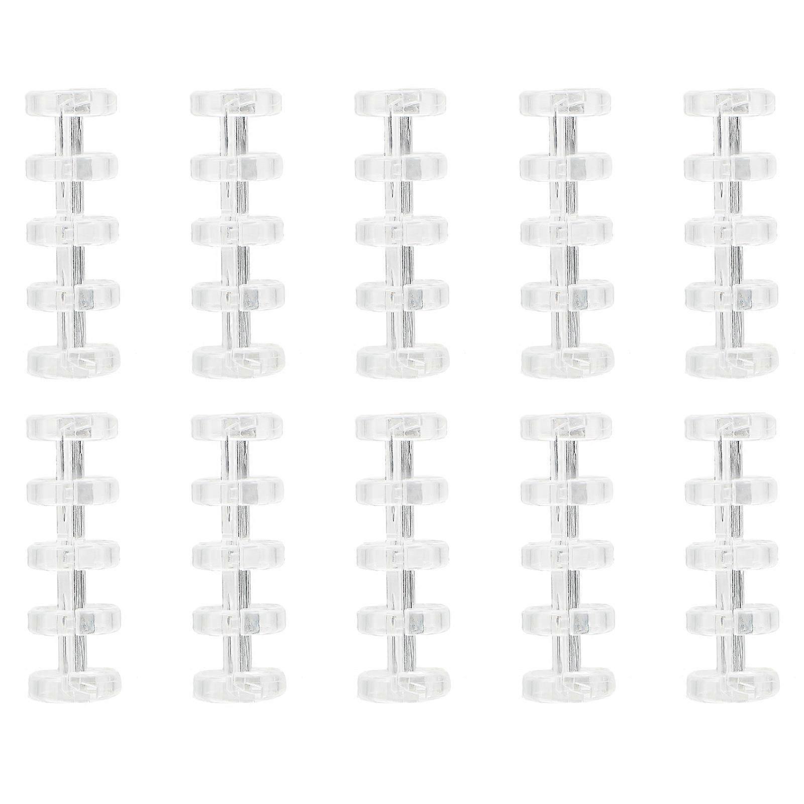 Removable Binder Rings Loose Leaf Binding Spine Detachable Organize Notebook Office School 10Pack