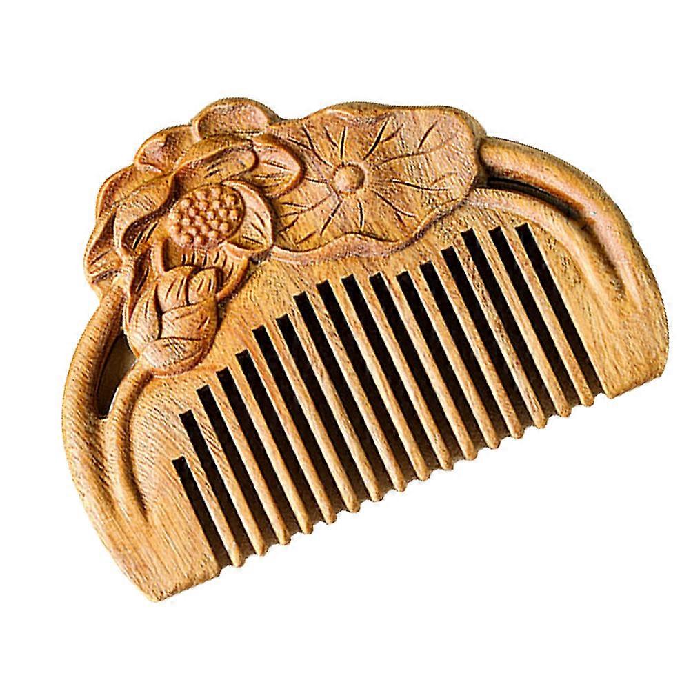 Natural Wooden Comb For Women Travel Use 7.60X5.60X1.10CM Scalp Relaxation 1 Set