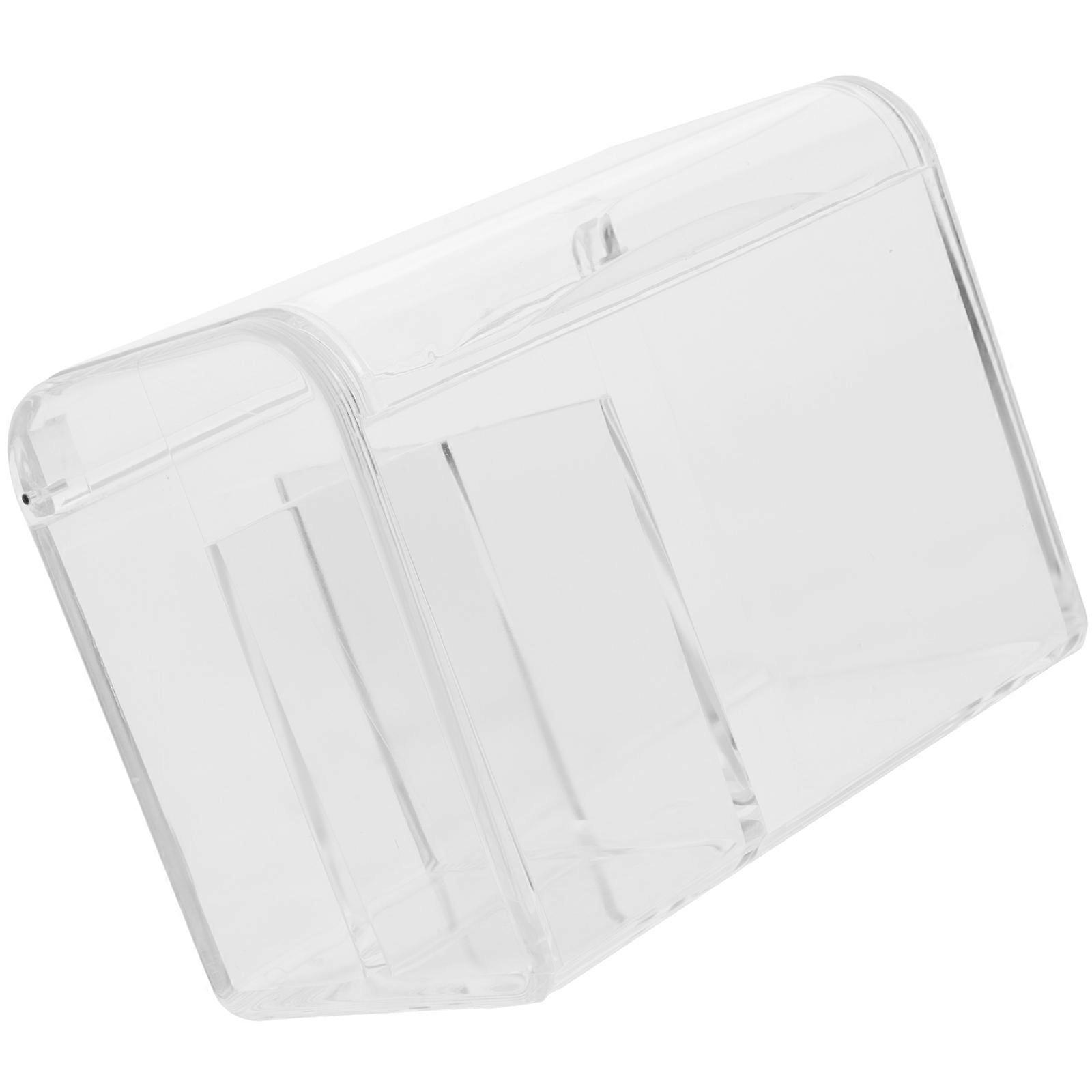 Transparent Cotton Swabs Storage Case Acrylic Organizer For Makeup Accessories Bathroom Supplies Rectangular Shape 1Set