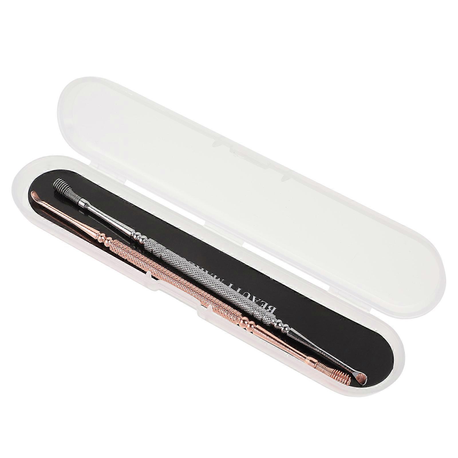 1set Portable Dual Head Ear Spoon Ergonomic Ear Wax Picker Cleaner For Ear Present For Family Friends
