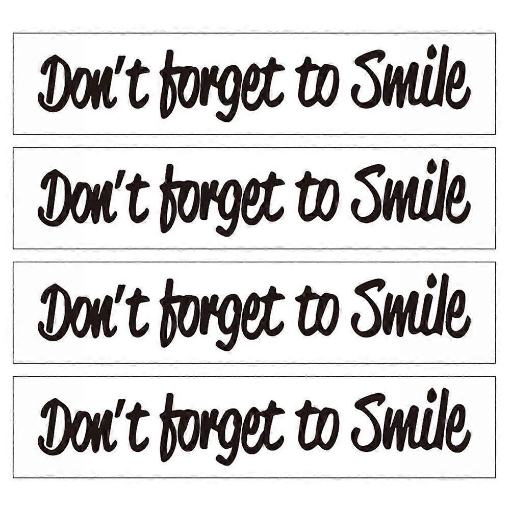 Background Wall Decal Mirror Decor Black 30x6cm Adhesive