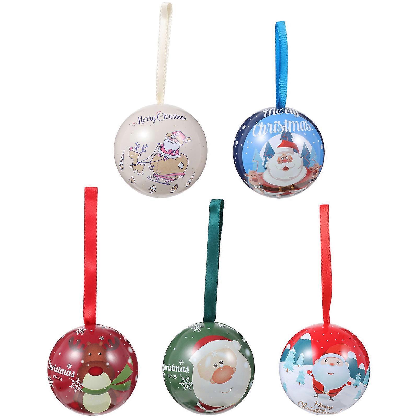 Christmas Folding present Candy Box Creative Tinplate Storage Container Assorted Color 6.8x6.8x6.8 Cm European Style 10Pcs