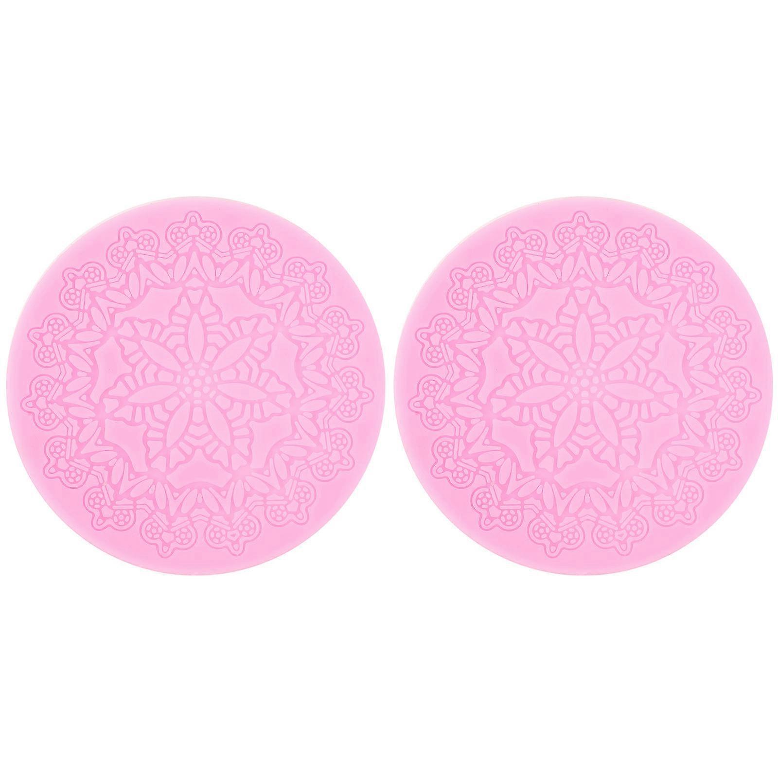 Fondant Molds Square Easy Demoulding Silicone Baking Tools For Chocolate Making 2Pcs