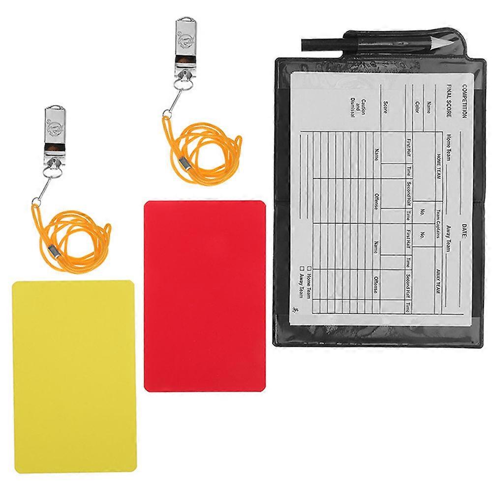 Standard Referee Cards Set Soccer Match Tools Assorted Color 11.00X7.00X0.10CM Penalty Issuance 1Set