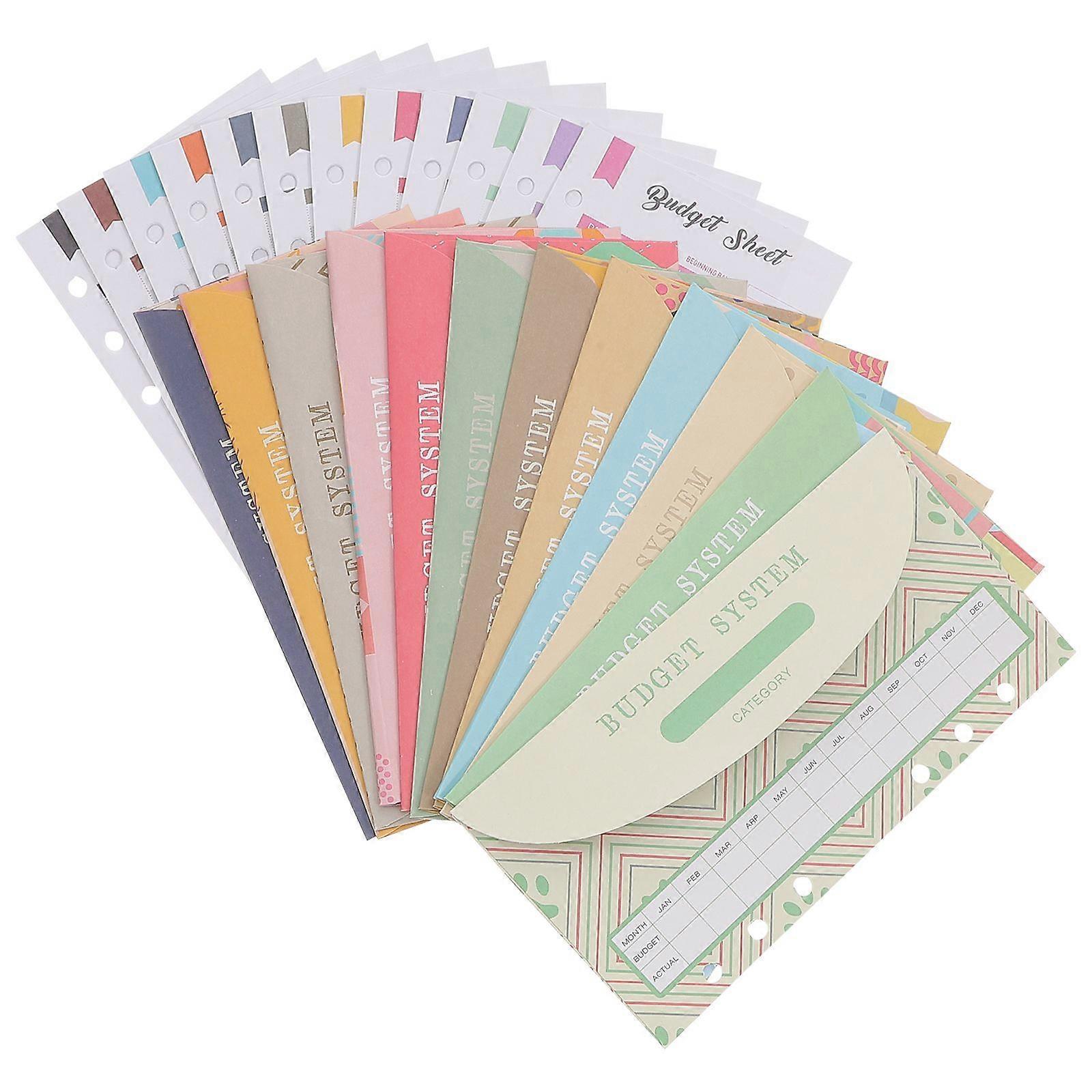 1 Set Western Type Envelope Cash Envelopes Reusable Budget Envelopes with Budget Sheets