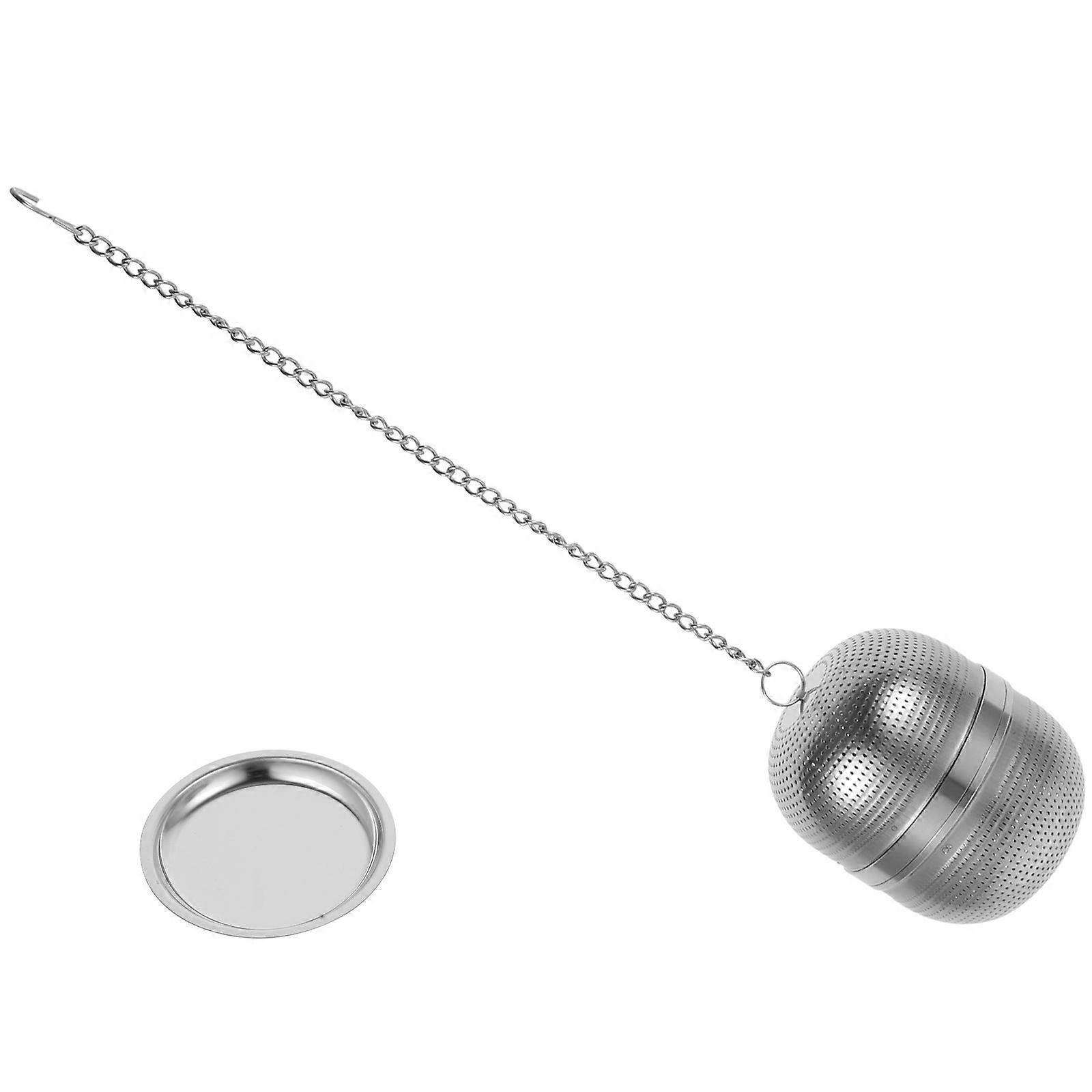 Stainless Steel Filter Teacup Ball Infuser For Loose Tea Leaf Kitchen Experimentation Silver 3.14X2.36X2.36in Loose Leaf Tea Brewing 1Pcs
