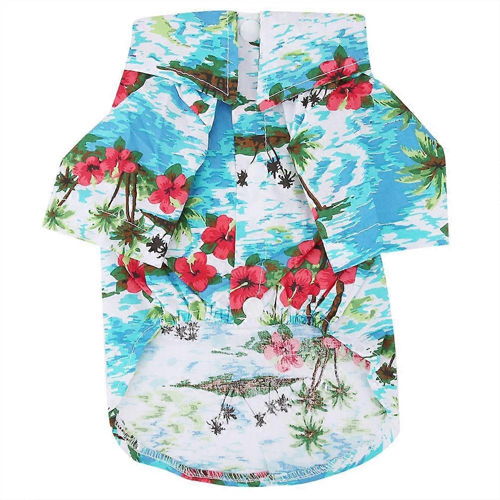 Dog Hawaiian Costume Hat L Size Adjustable Strap Design Fabric Material Owners