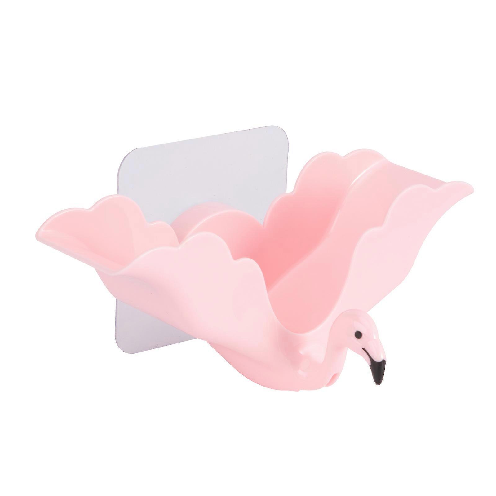 Bathroom Soap Storage Mounted Soap Box U-shaped Design Pink 13.4 x 8.4 x 6.1 Cm Prevent Soaking 1Pack