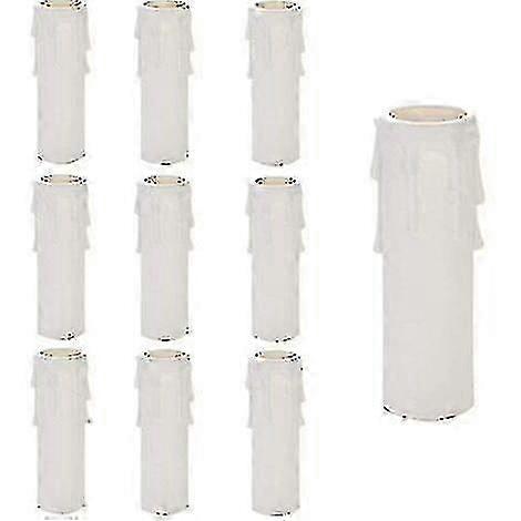 10pcs Plastic Chandelier Candles Teardrop Tubes Sleeves