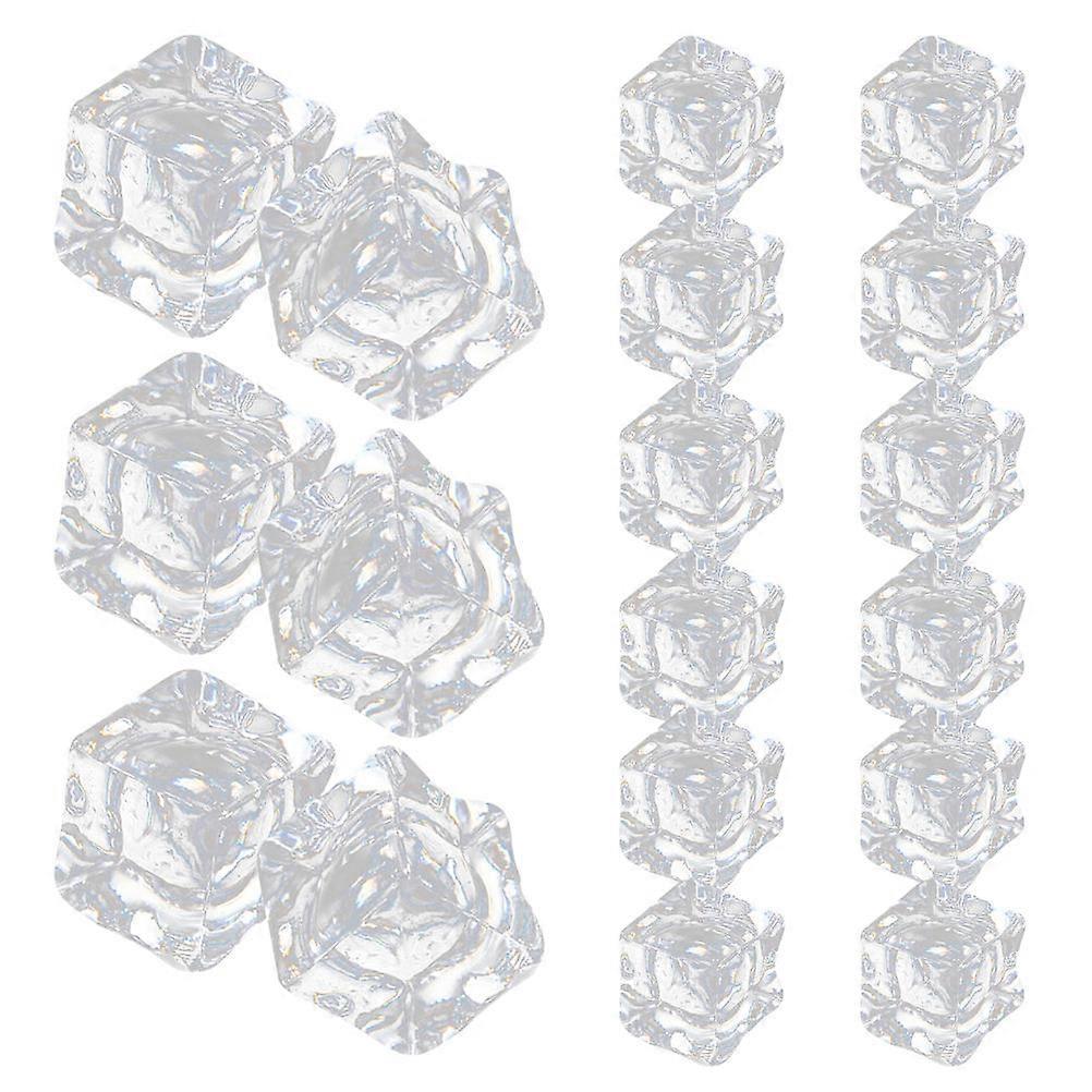 Toy Ice Cubes Fake Ice Cubes Display Simulation Model Photography 50Pack