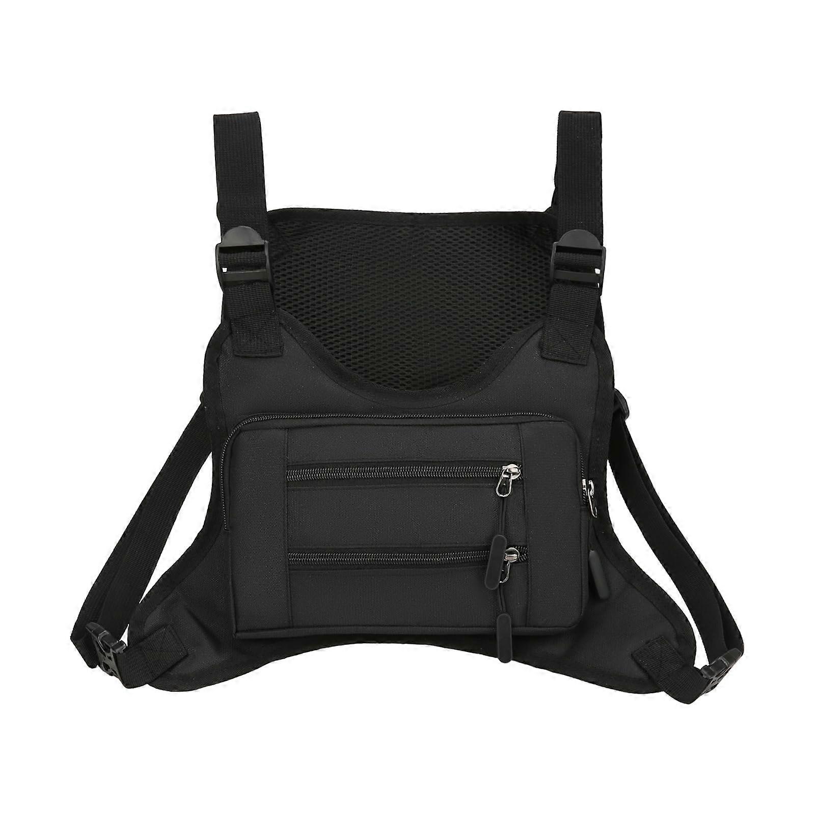 Running Hip Pack With Multiple Pockets For Cycling And Hiking Waterproof And Lightweight Chest Pocket Black