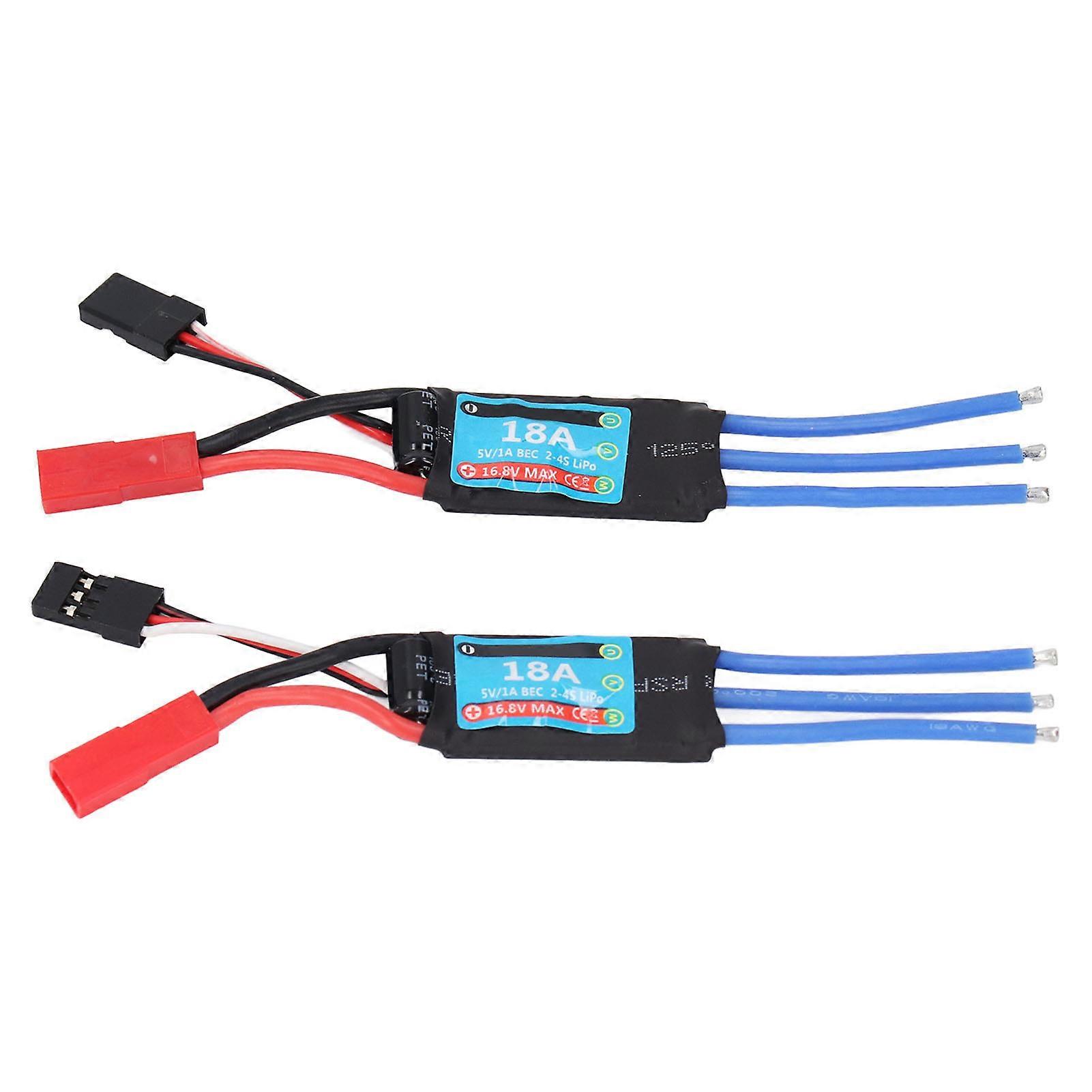 2pcs RC Car Brushless ESC 18A Multiple Protection RC Electronic Speed Controller for Wltoys 1/24 1/28 RC Car Boat