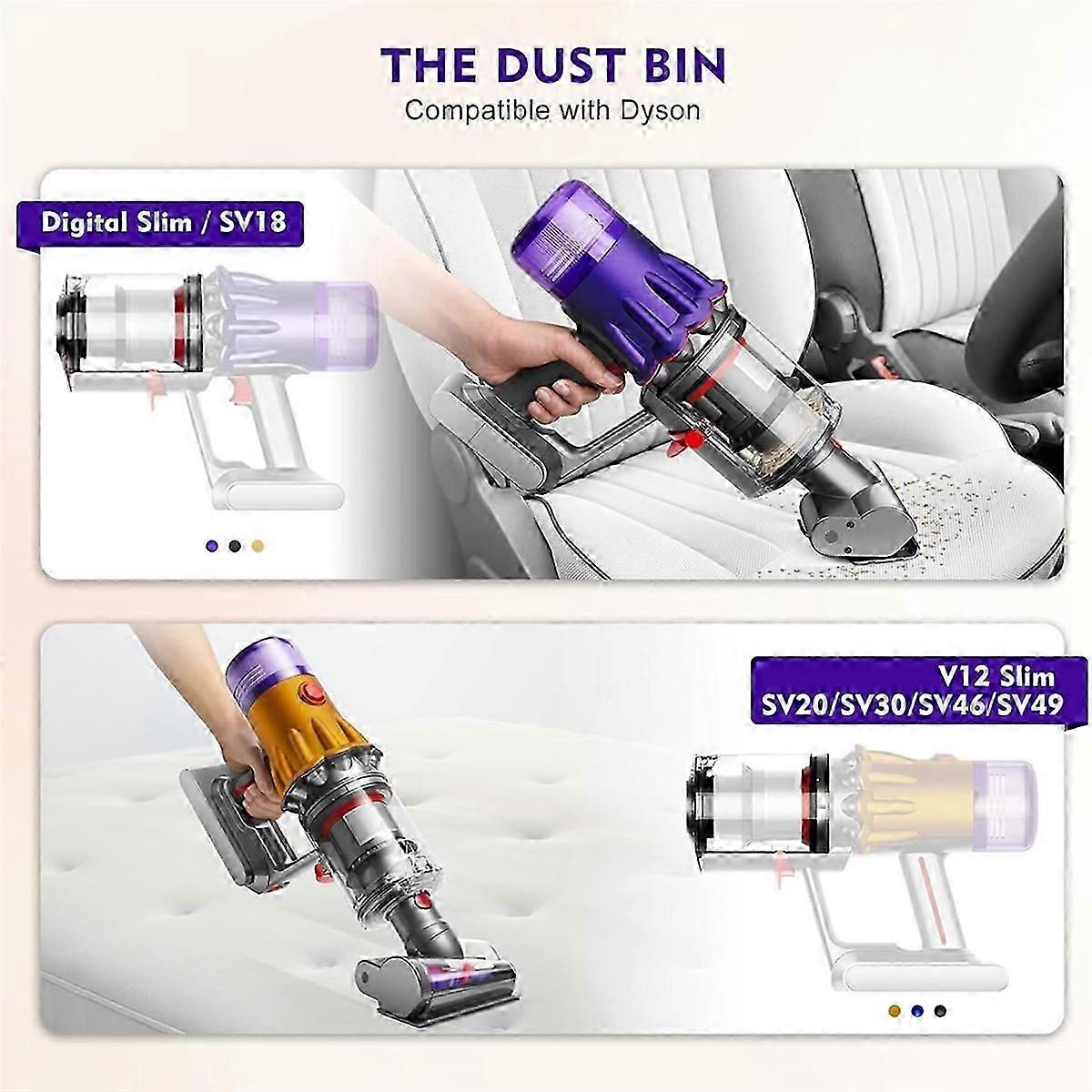 Dust Bin for Dyson V12 SV18 SV20 Detect Slim/V10 Digital Dust Bin for Dyson V12 SV18 SV20 Detect Slim/V10 Digital