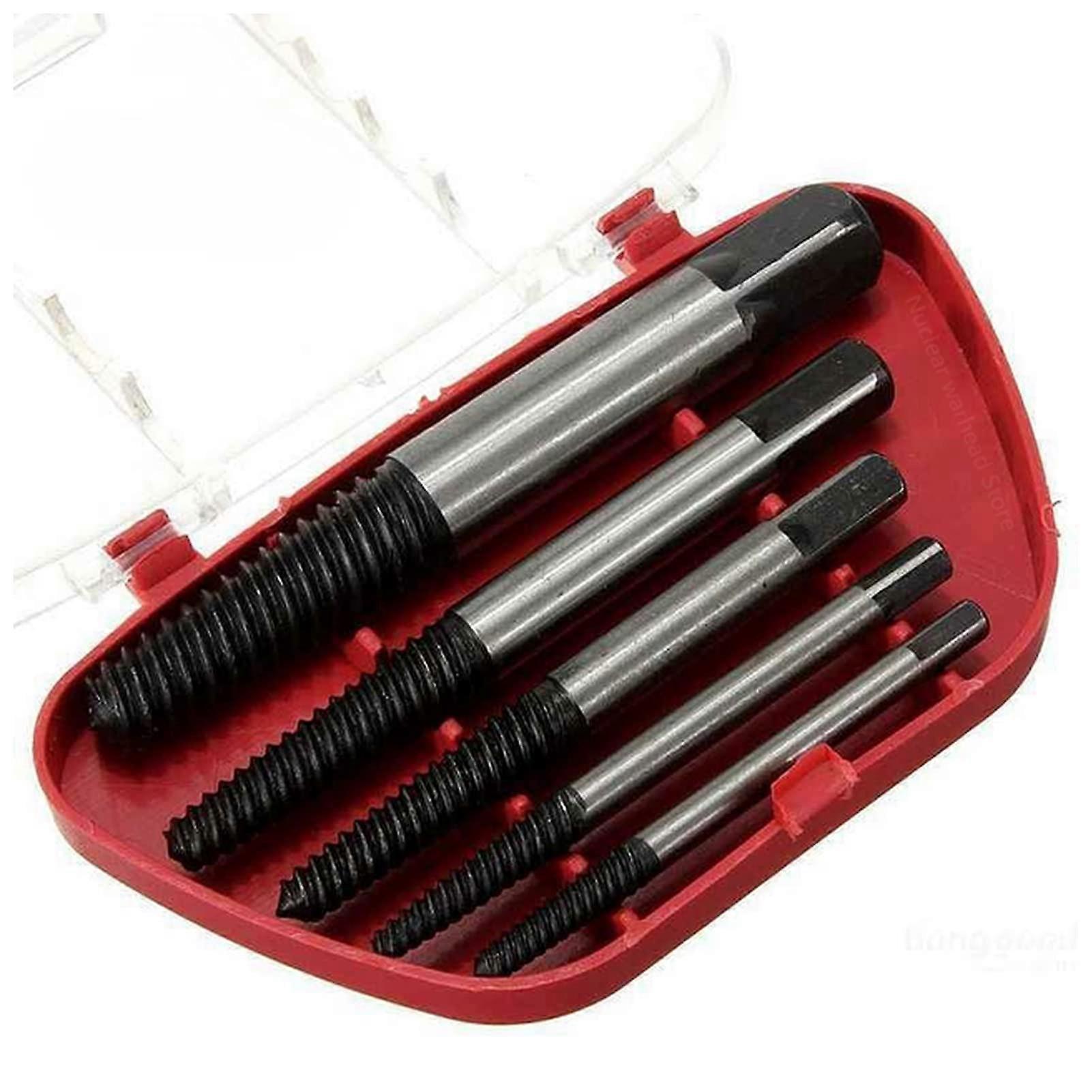 SEvso Screw Extractor 5pcs Damaged Bolt Remover Easy Out Set GJ1265pcs