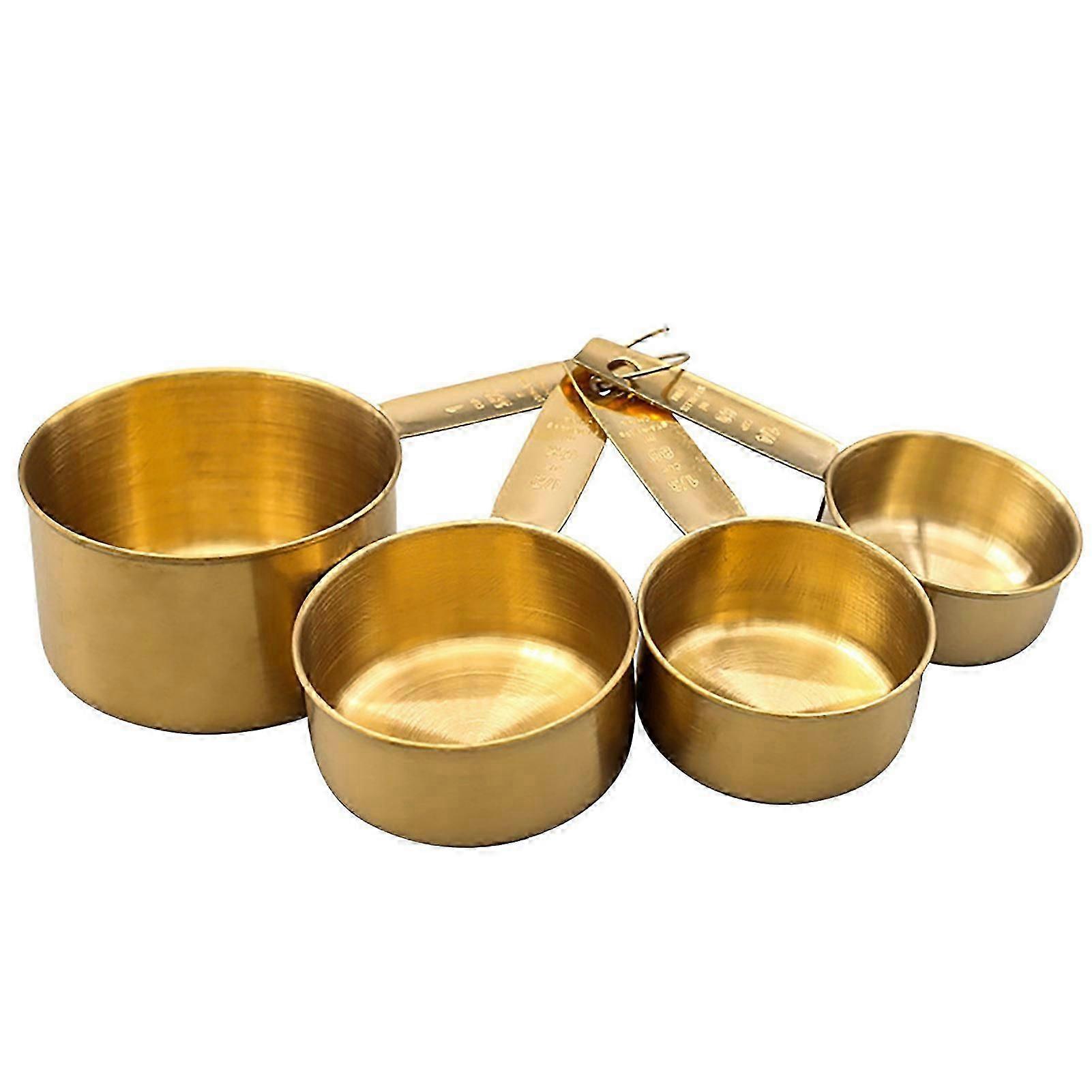 4Pcs/Set Measuring Spoons Rust-free Anti-scratch Food Grade Bakers Chefs Multi-functional Measuring Scoops for Bakery