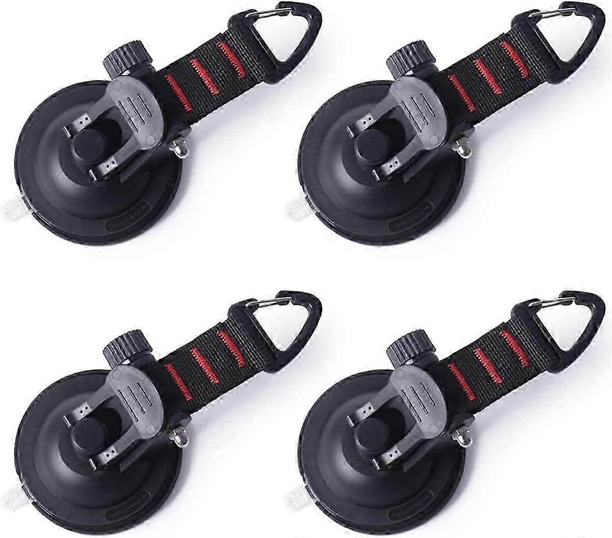 4 Pieces Suction Cup Anchor, Car Suction Cup Hook with Hook, Multi-Function Camping Suction Cup, Suction Cup Fixing Hook for Awning, Sun Shade, Tarp a