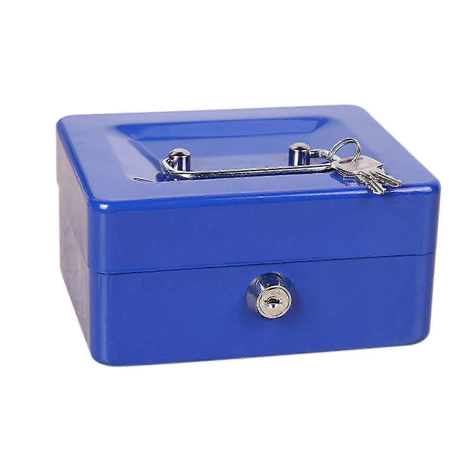 Home Metal Deposit Box with Key Lock for Secure Cash Storage in Office