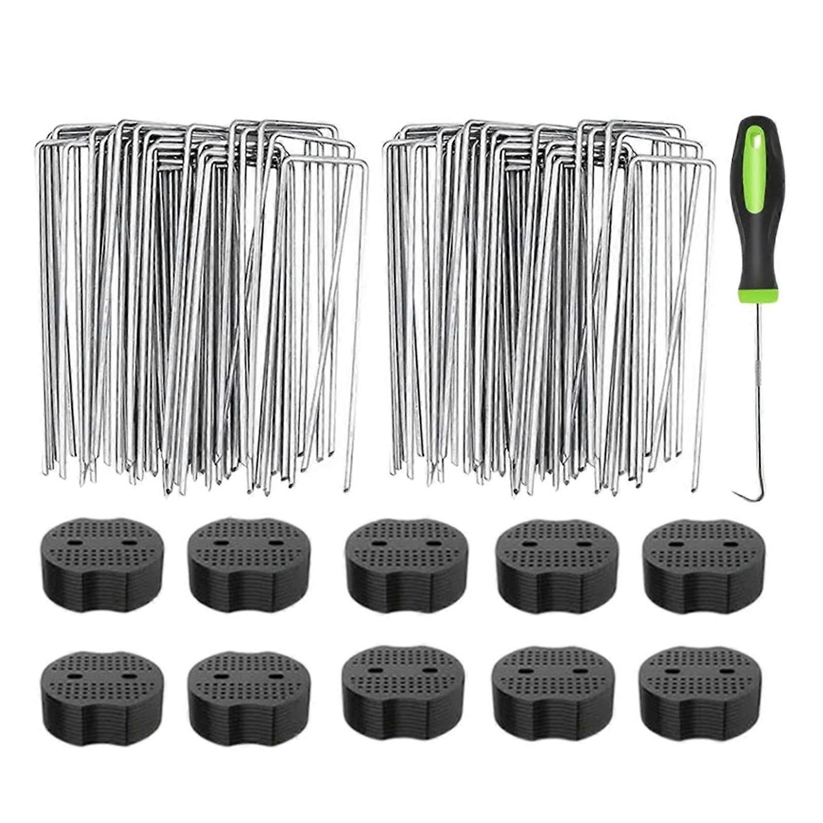 Sturdy Upins, rustproof, for landscaping, fabric lawn pins, 100 pieces