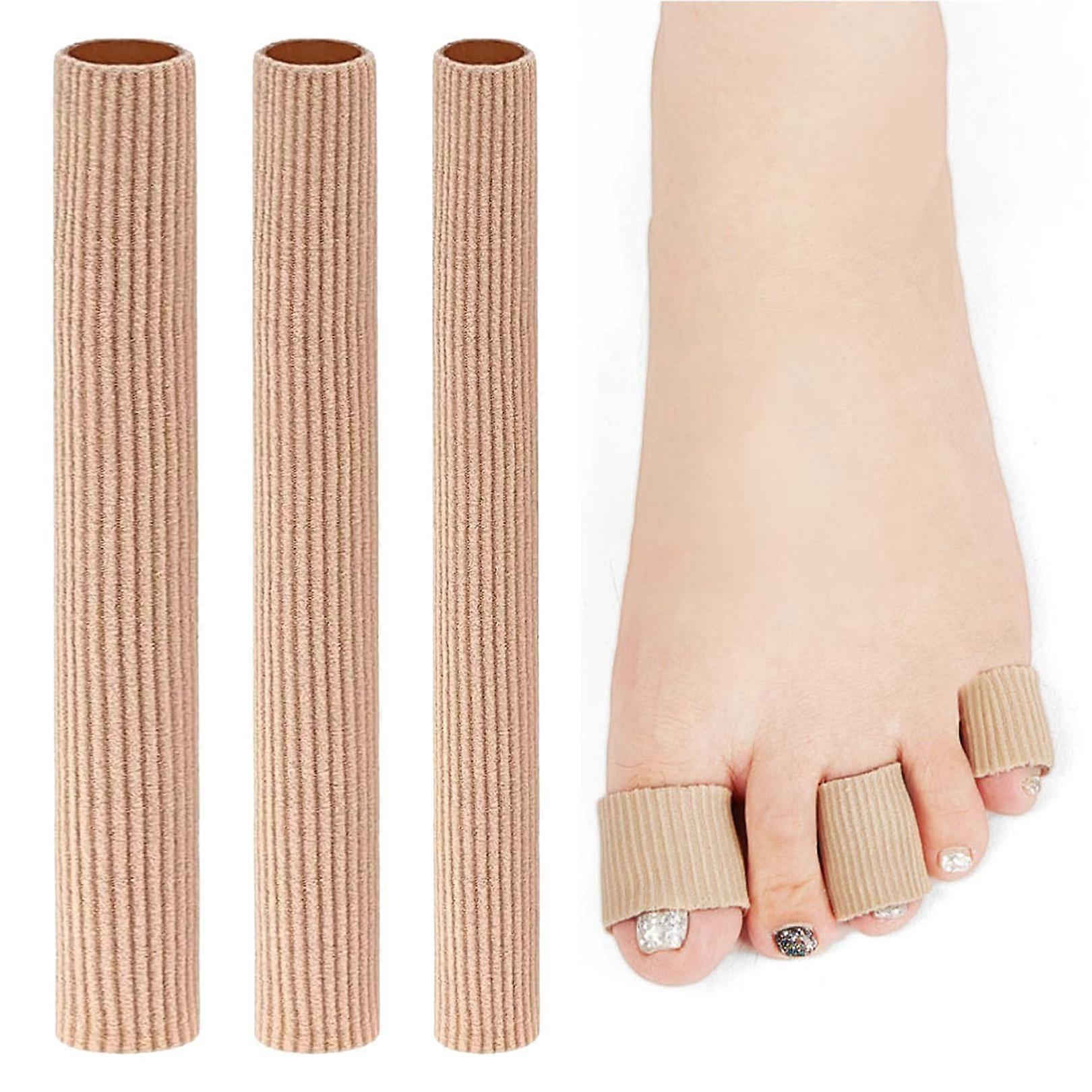Toe Protectors Silicone Pack of 3 - Small Foam Toe Pads, Large Toe Caps, Finger Cots Bandage for Protection