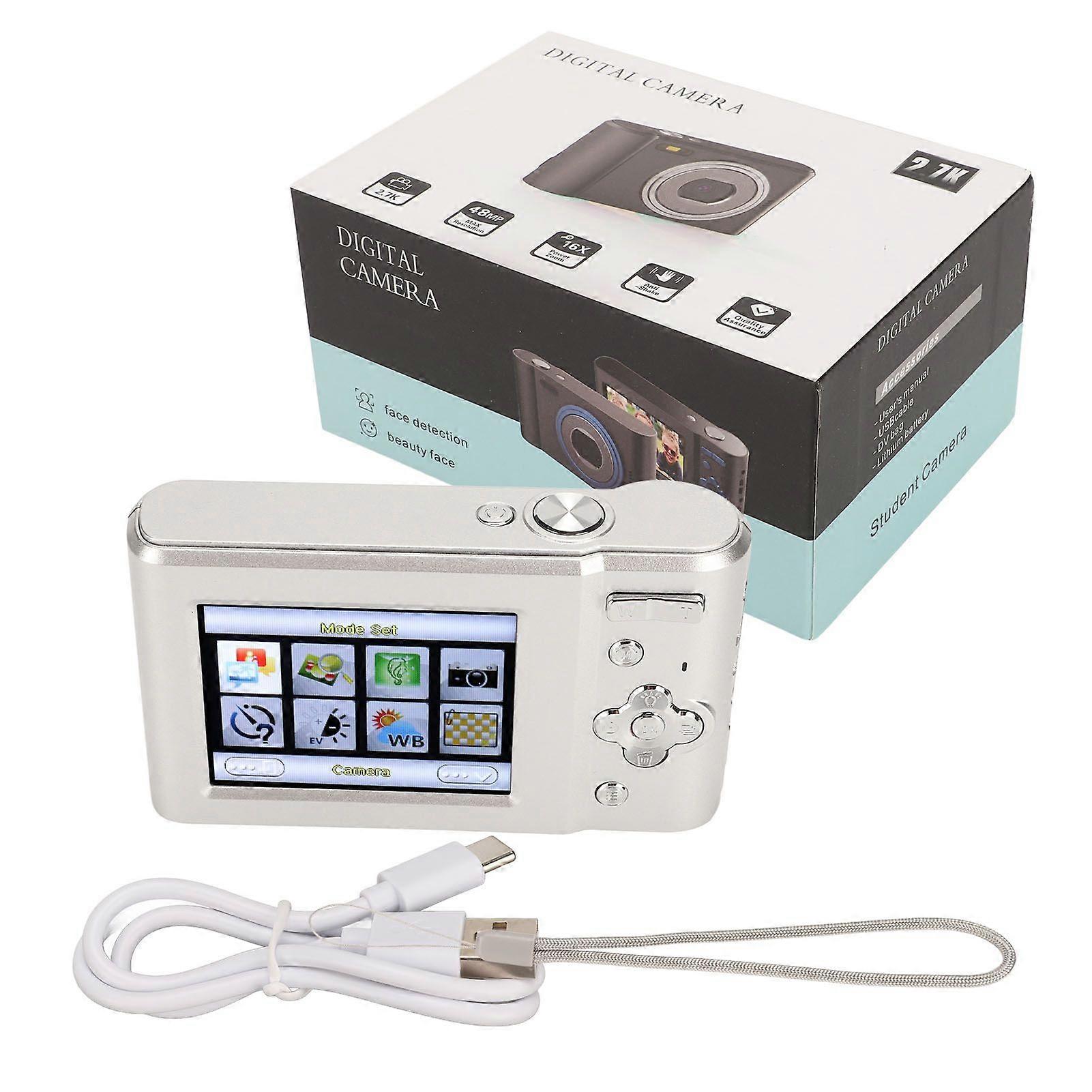 2025年最新モデル、キッズ、デジタルカメラ、44MP、8フィルター、2.7Kビデオ録画