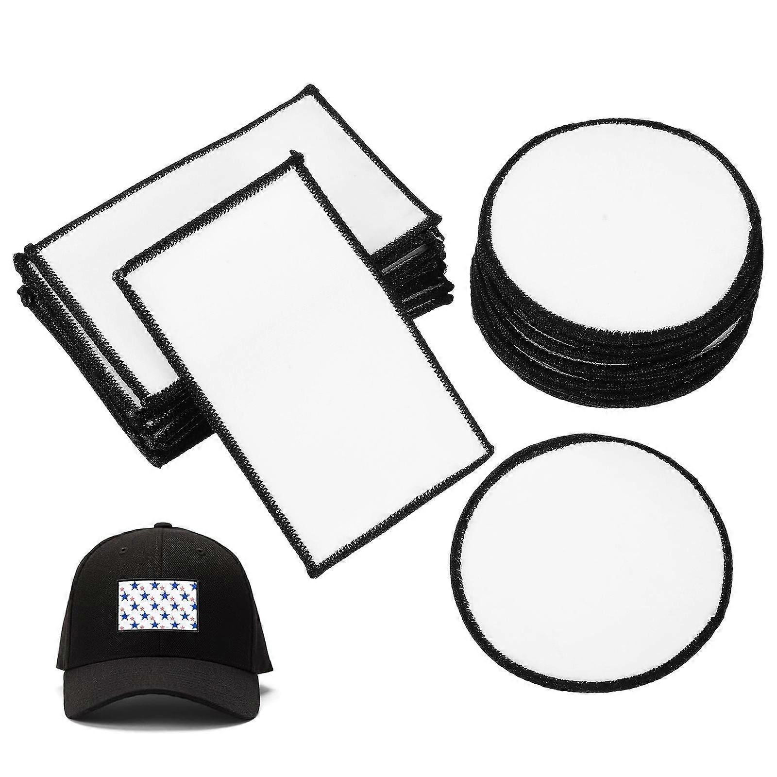 Blank Sublimation Patches Sew On Patches for Hats Custom Design Projects 30Pcs 80x50x01cm Polyester