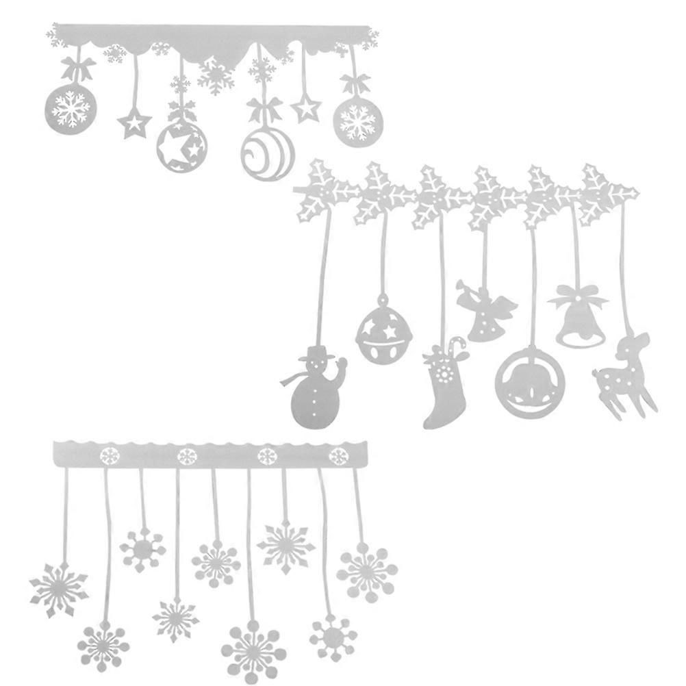 Snowflake Tree Decorations Christmas Decorative Props for Store Owners Window Decoration 72*33.5cm White 2Set
