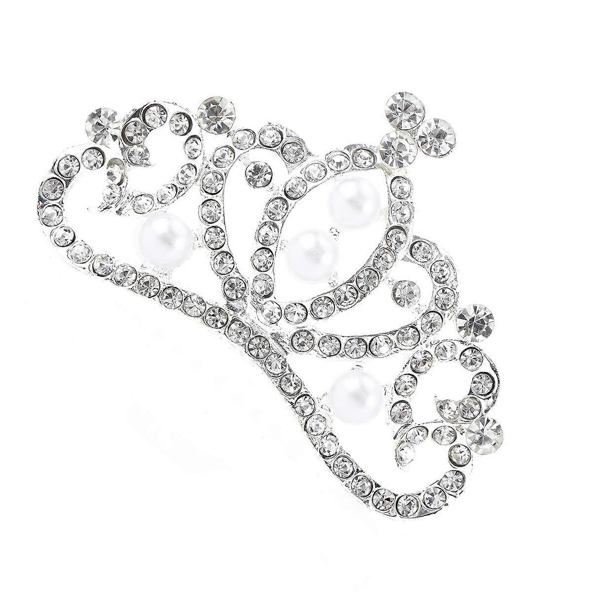 コスプレパーティー用子供用クラウンラインストーンパールヘッドバンド7 x 5 x 5cm 1パック