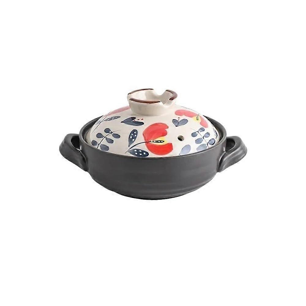 Ceramic pot, nonstick surface, easy to clean, suitable for all cooking methods, 1.5L Style C.