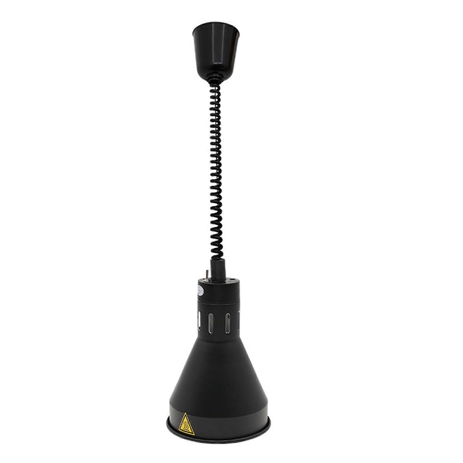 Hanging Commercial Food Warmer Lamp 175 Millimeters 250 W Black Pendant Lamp For Buffet And Restaurant