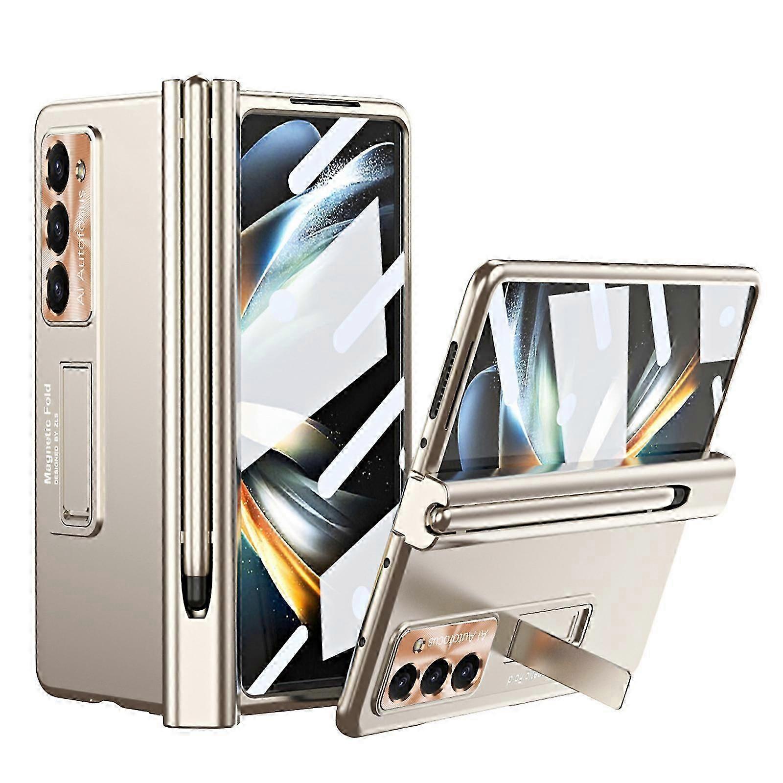 for Samsung Galaxy Z Fold 5 Case with S Pen Holder & S Pen, Screen Protector & Hinge Protection Case Z Fold 5 Case with Kickstand