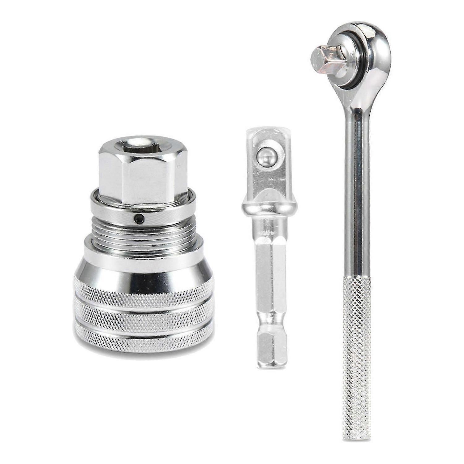 Universal Socket Wrench Set 1019mm 3/8 Adapter Adjustable Socket Spanner Tool for Automobile Repair
