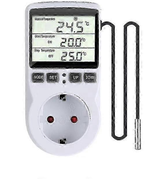 Temperature ControllerDigital Temperature Controller Socket Thermostat For Greenhouse Farm Glass Container Eu-plug