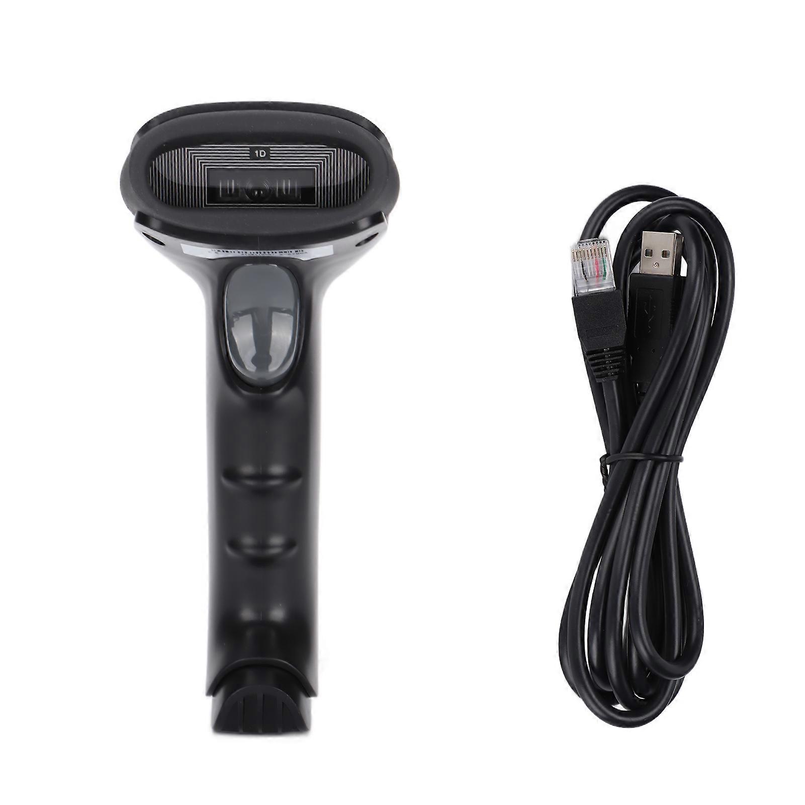 Barcode Scanner Laser 1D Linear CCD Sensor High Accuracy USB Wired Handheld Barcode Reader for Store