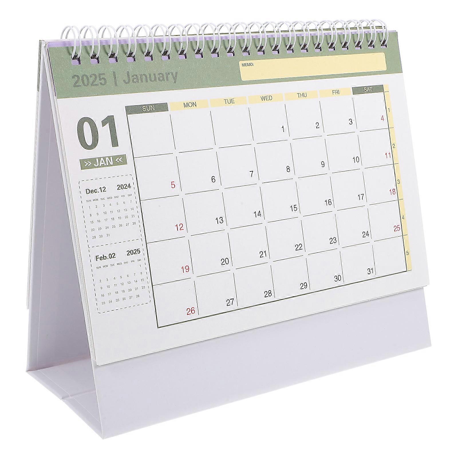 Minimalist Desktop Standing Calendar Portable Monthly Planner for Office, Personal Scheduling & Workspace Organization & Decoration