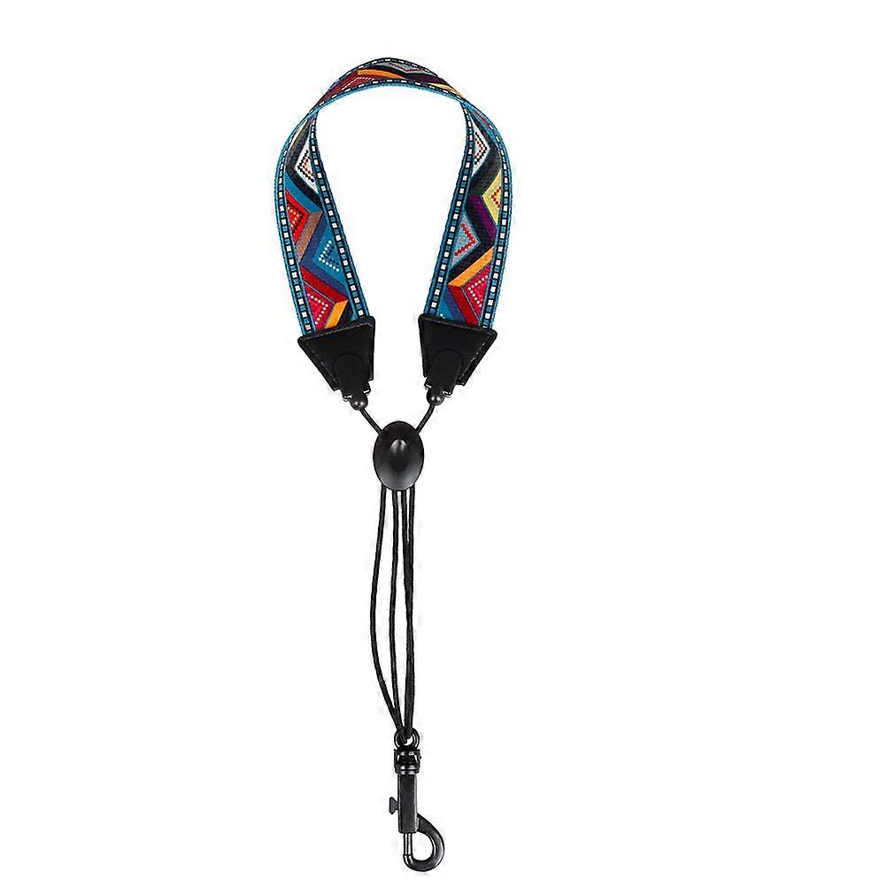 Non-Deformed Saxophone Single Shoulder Strap Multi-Colored Sturdy Hook Practical Design For Musicians 59.50X4.00X0.30Cm 1Pack