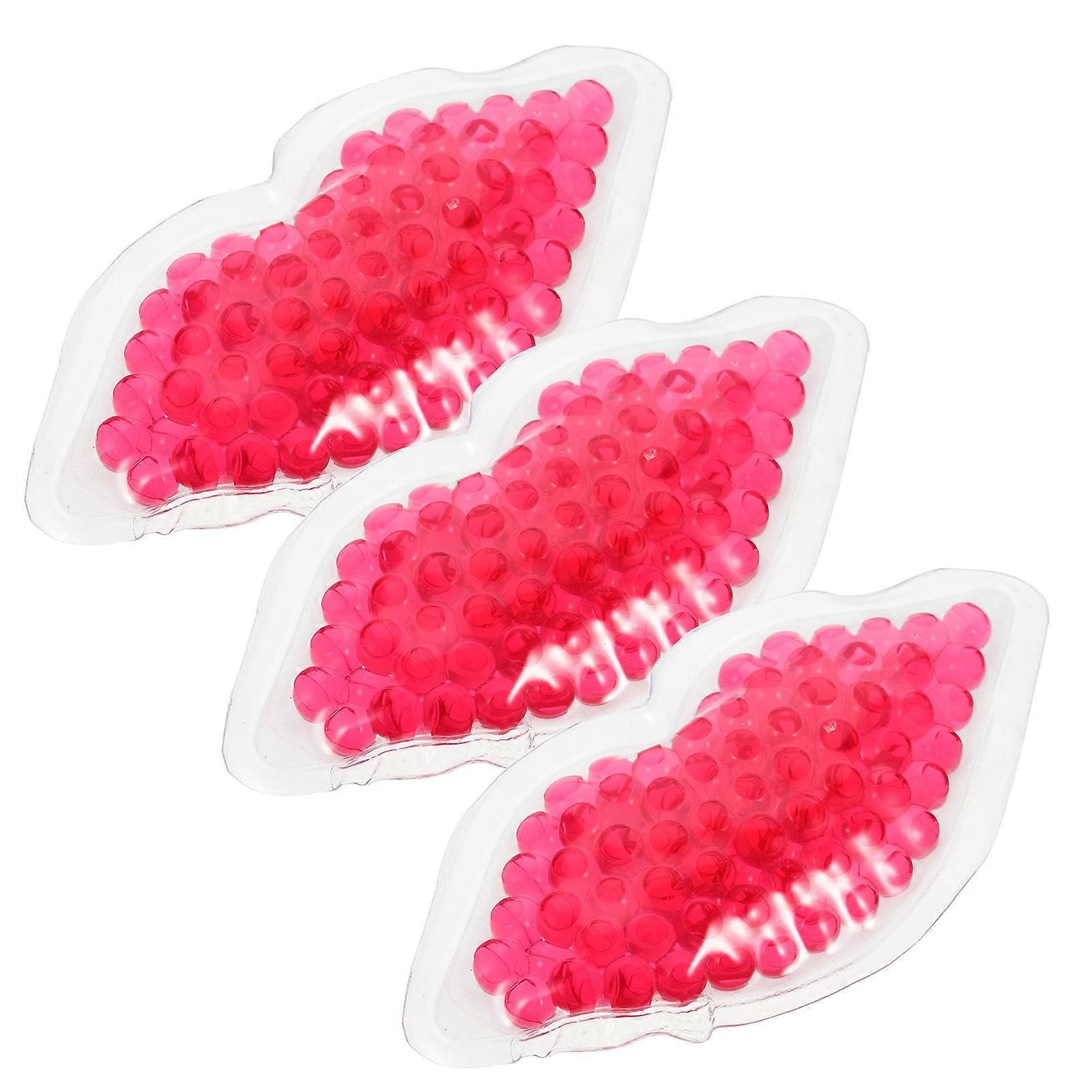 Hot Cold Compress Lip Pads Practical Cooling Pads for Indoor Outdoor Use 10x4x1cm 3Pcs