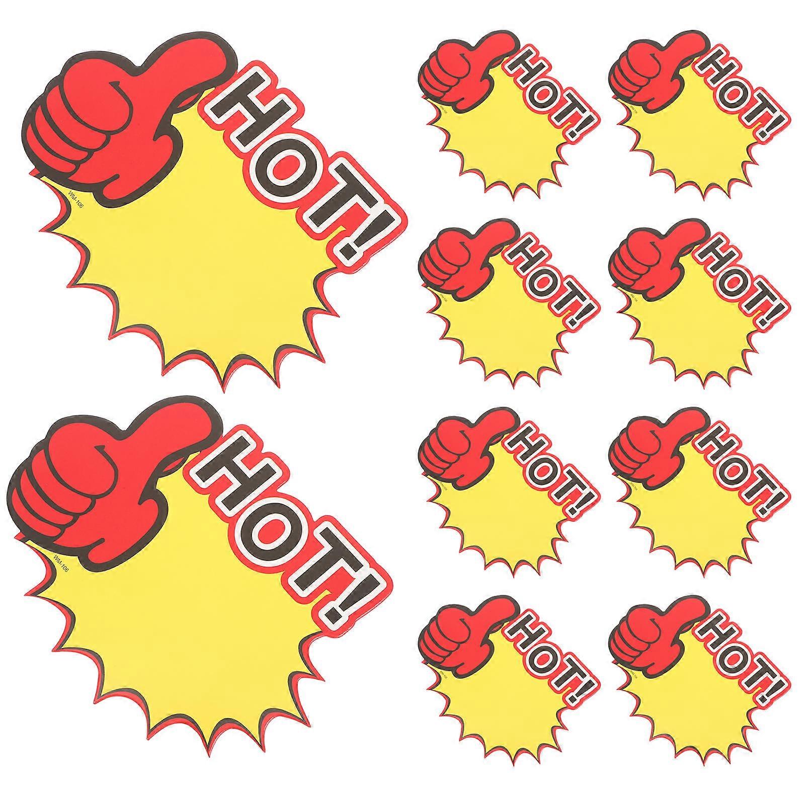 Tag Price Supermarket Tags School Carnivals Paper Display Prices Bright Catching 100Pcs